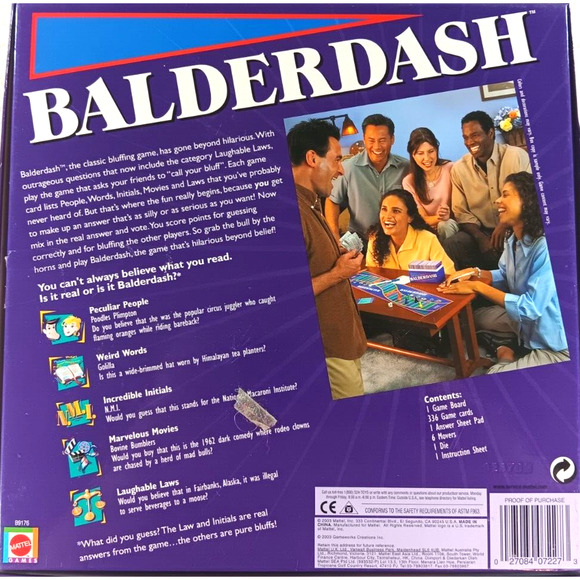 Balderdash Board Game circa 2003 by Mattel - Picture 3 of 4